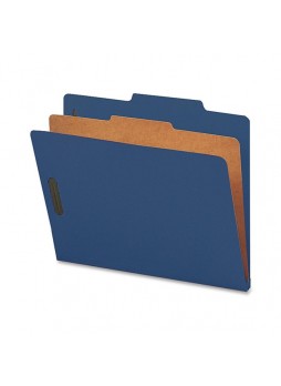 Letter - 8.50" Width x 11" Sheet Size - 2" Fastener Capacity for Folder - Top Tab Location - 1 Dividers - 25 pt. Folder Thickness - Blue - Recycled - 10 / Box - natsp17202